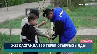 Жезқазғанда 100 терек отырғызылды